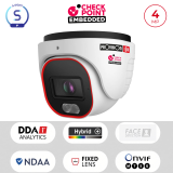 Caméra Dôme 4MP PoE ONVIF LED Hybride 20m DDA1 | Maroc