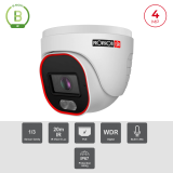 Caméra IP 4MP Dôme Turret Hybride IR + LED | Vidéosurveillance Maroc