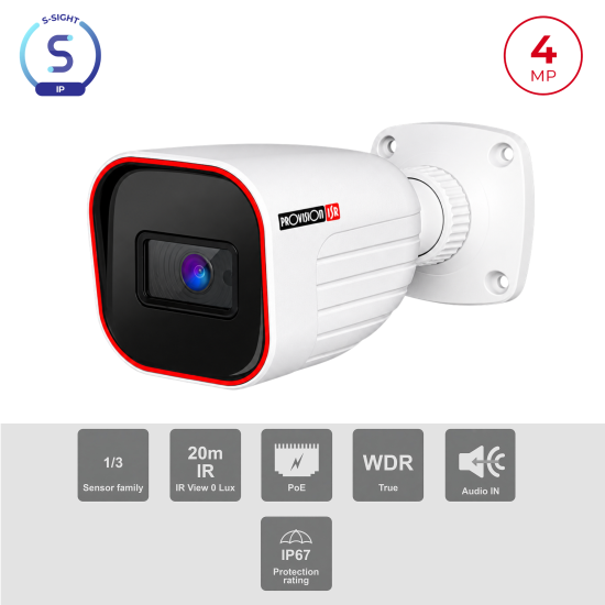 Caméra IP 4MP Bullet IR 20m | WDR 120dB Vidéosurveillance Maroc