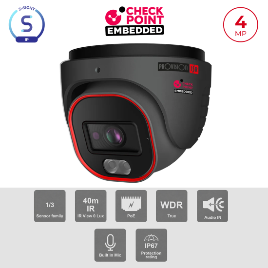 Caméra Dôme 4MP PoE ONVIF Varifocal 2.8-12mm | LED Hybride Maroc