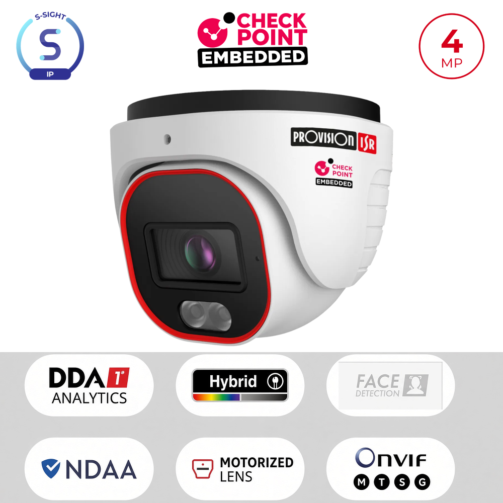 Caméra Dôme 4MP PoE ONVIF Varifocal 2.8-12mm | LED Hybride Maroc