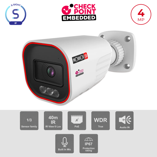 Caméra Bullet 4MP PoE ONVIF Varifocal 2.8-12mm | LED Hybride Maroc