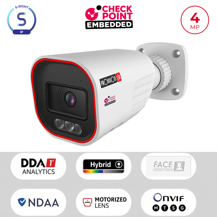 Caméra Bullet 4MP PoE ONVIF Varifocal 2.8-12mm | LED Hybride Maroc