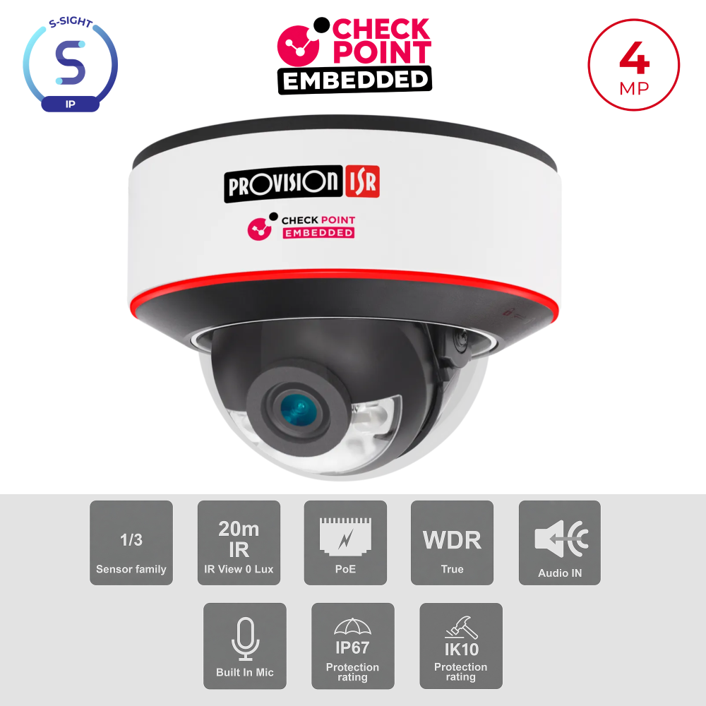 Caméra Dôme 4MP PoE ONVIF 2.8mm LED Hybride DDA1 | Maroc