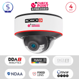 Caméra Dôme 4MP PoE ONVIF 2.8mm LED Hybride DDA1 | Maroc