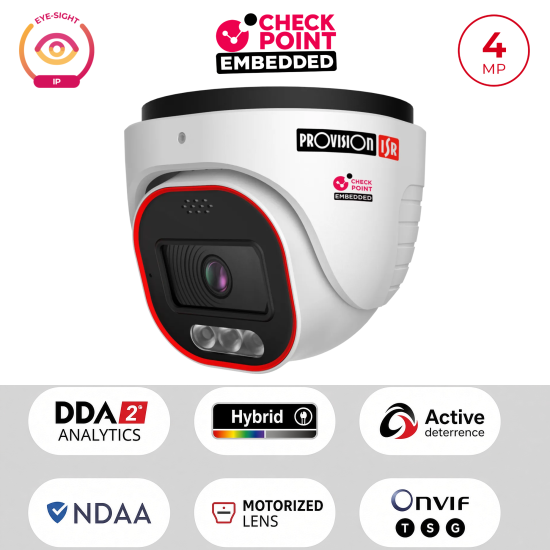 Caméra Dôme 4MP Dissuasion Active PoE ONVIF Varifocal | DDA2 Maroc