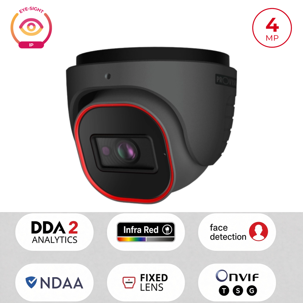 Caméra IP 4MP PoE Dome IR 20m Objectif 2.8mm | H.265 WDR 120dB Maroc