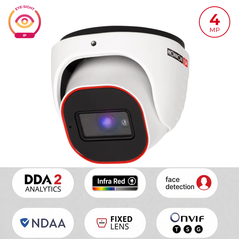 Caméra IP 4MP PoE Dome IR 20m Objectif 2.8mm | H.265 WDR 120dB Maroc