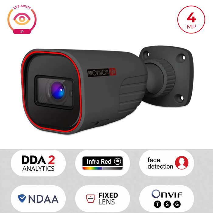 Caméra Bullet IP 4MP PoE IR 40m Objectif 3.6mm | H.265 WDR 120dB Maroc