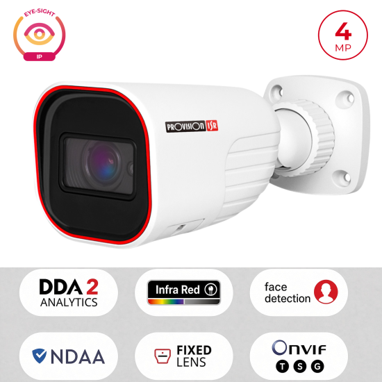 Caméra Bullet IP 4MP PoE IR 40m Objectif 3.6mm | H.265 WDR 120dB Maroc