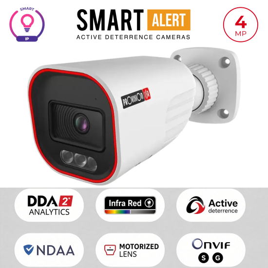 Caméra Bullet IP 4MP Active Deterrence IR 40m Objectif 2.8-12mm | WDR 120dB Maroc