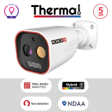 Caméra Bullet Thermique 5MP Bi-Spectre PoE ONVIF IR 20m | Maroc